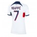 Tanie Strój piłkarski Paris Saint-Germain Kylian Mbappe #7 Koszulka Wyjazdowej dla damskie 2023-24 Krótkie Rękawy
